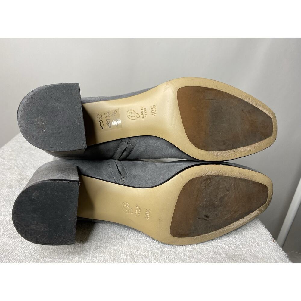 M. Gemi Corsa Boots Gray Suede Leather Women's 40.5 US 9.5 Bootie Ankle Modern - Picture 11 of 12